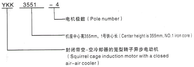 YKK系列(H355-1000)高压YJTGKK6301-8三相异步电机西安泰富西玛电机型号说明